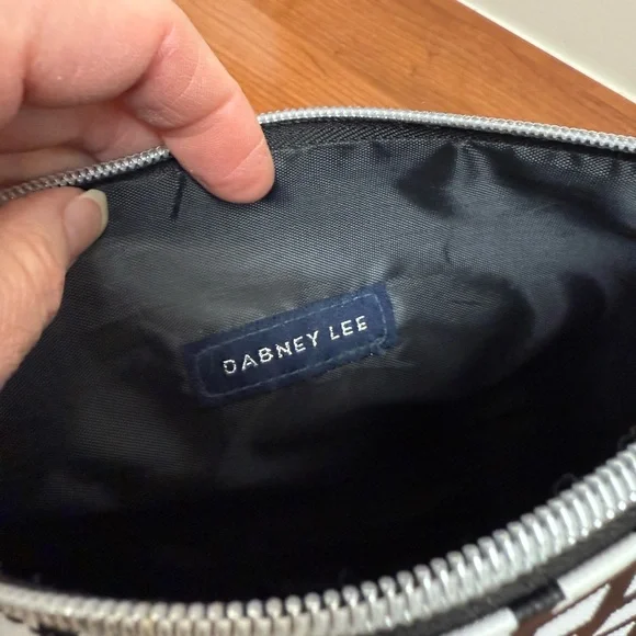 Dabney Lee Makeup Bag Large Wristlet Check Pattern NWT - Picture 6 of 7